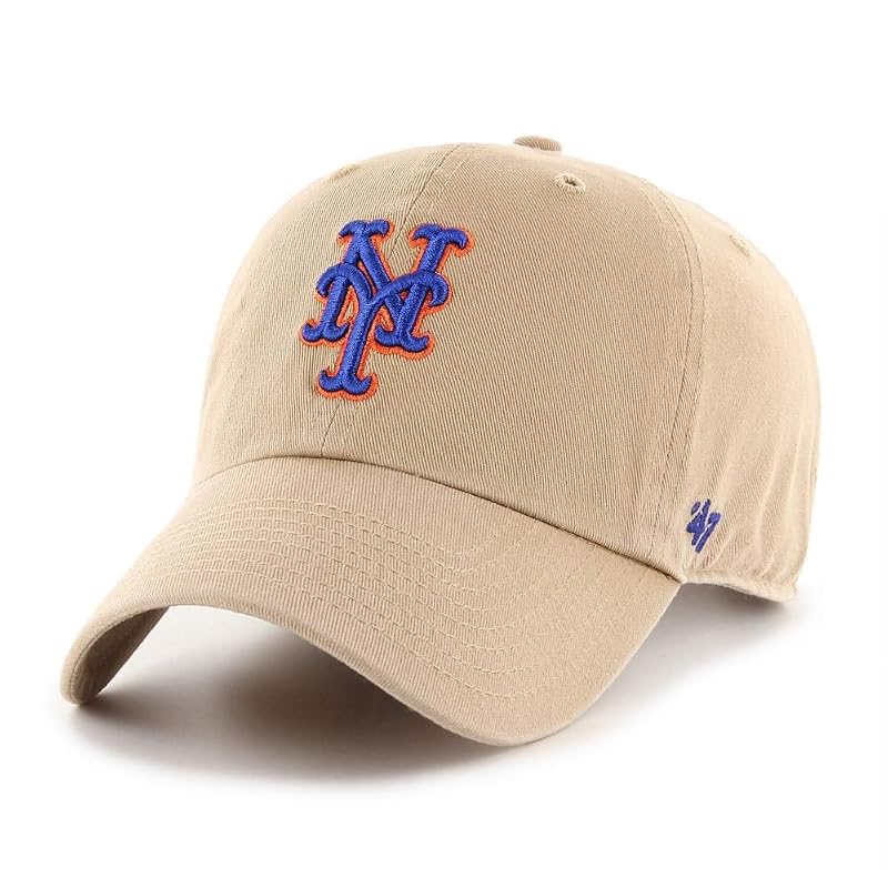 47 CLEAN UP Khaki/Beige Dad Hat - Adjustable Baseball Cap, One Size