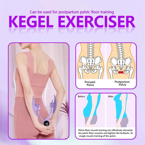 Thigh Master,Kegel Exerciser,Pelvic Floor Muscle,Pelvic Floor Exercise Devices,Thigh Master Thigh Exerciser for Women,Hip Trainer Kegel Exerciser,Pelvic Floor Trainer for Postpartum Rehabilitation