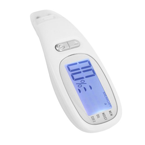 Skin Hydration Tester Facial Analyzer Water Oil Meter Home Travel Beauty Salon White