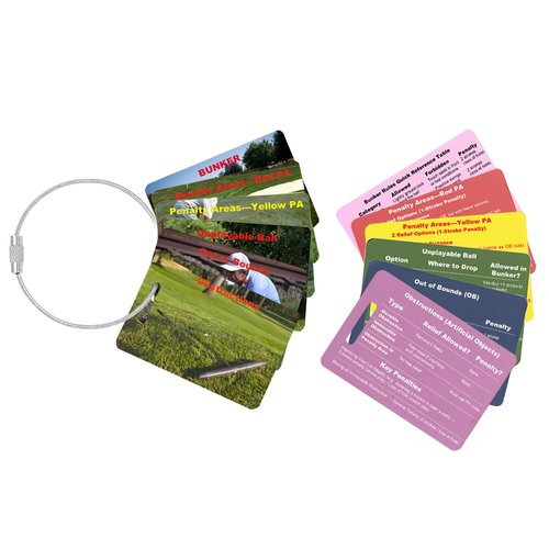 WIGERLON Golf Rules Cards for Golf Bag，Golf Rules Quick Reference 2024-2025，Usga Rules of Golf 2025 Pocket Size，Golf Gift for Beginner Golfers and Seasoned Golfers