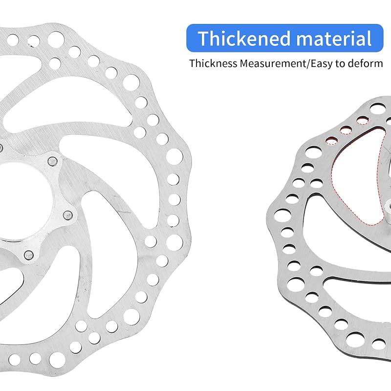 160mm Disk Brake Rotor with 6-Bolt Flange Adapter for Mountain & Road Bikes