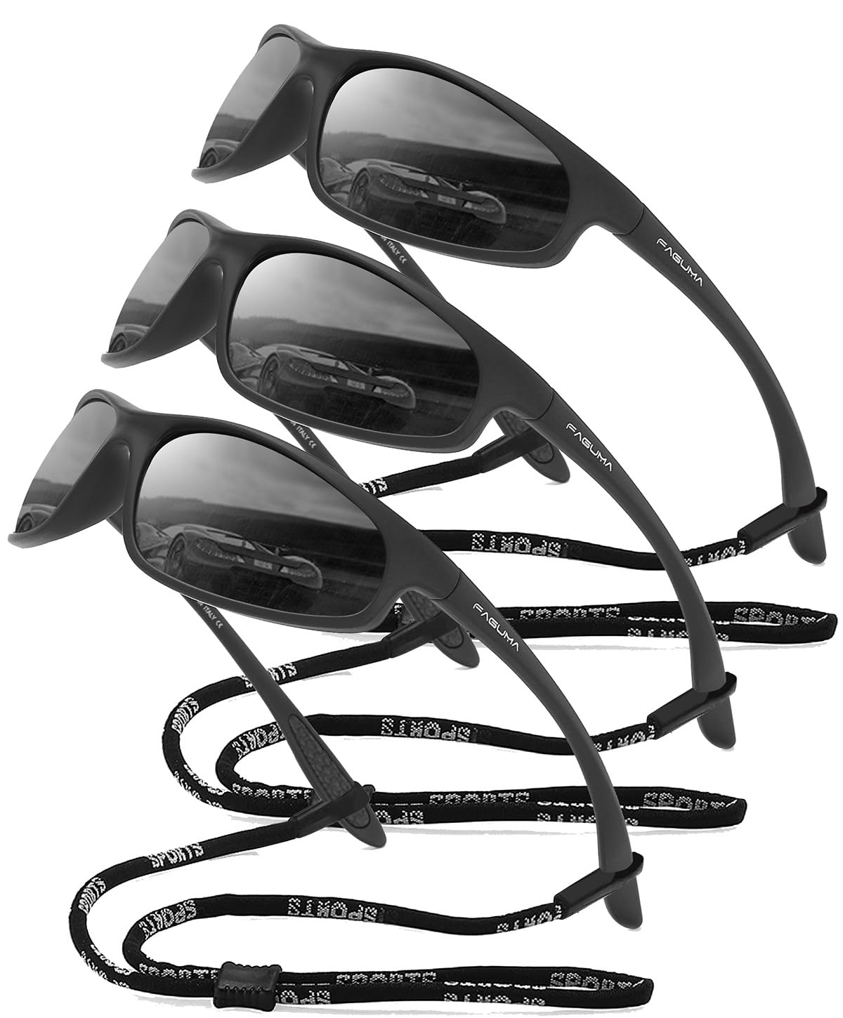 FAGUMA Polarized Sports Sunglasses For Men Cycling Driving Fishing UV400 Protection
