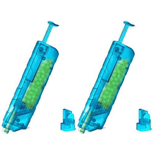 Airsoft Speed Loader Applicable to 6mm BBS 100 Rounds - Blue,2 Pack