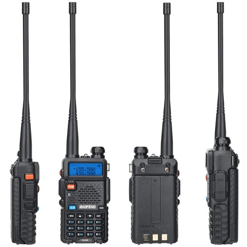 Ham Radio Baofeng UV-5R Radio Long Range UV5R Handheld Dual Band VHF UHF Rechargeable Two Way Radio Walkie Talkies for Adults with Earpiece Full Kit for Camping Hunting Survival Gear,2Pack