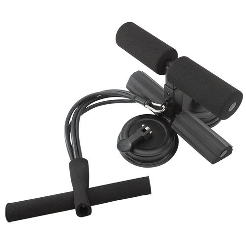 Ab Training Auxiliary Device（Black）, Multi-functional Adjustable Ab Trainer, Muscles Full Body Training for Girl and Men, Sit Up Machine, Portable Fitness Equipment for Home & Gym, with 2 Suction Cups and Resistance Band