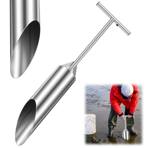 Blulu Upgrade Clam Gun 36 Inch Stainless Steel for Clamming with Vent Pipe and Valve Labor-Saving Clam Hunting Recreational Tool for Digging, Razor, Weevils and Mussels on The Beach