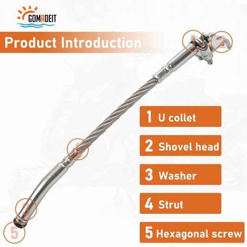 GOMADEIT Ice Scratchers Snowmobile | Snowmobile Ice Scratchers with Claw | Ice Scratchers Fits Polaris Arctic Cat Ski-Doo Lynx | For Reverse & Non-Reverse Gear Snowmobiles with Track Heights Over 2.5"