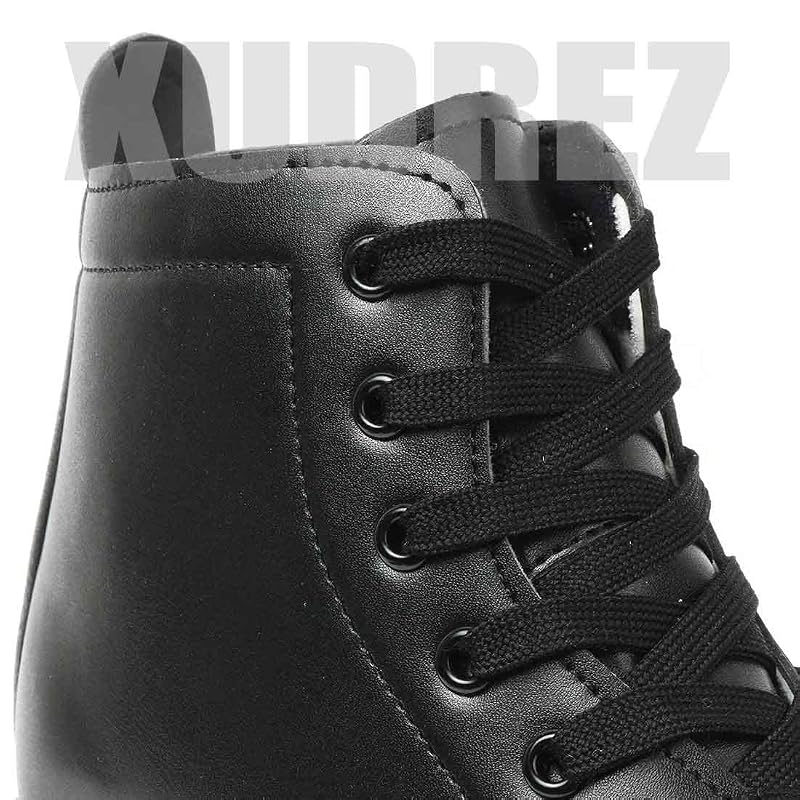 XUDREZ Classic High-Top Double-Row Leather Roller Skates - Black, Men 8.5 / Women 10