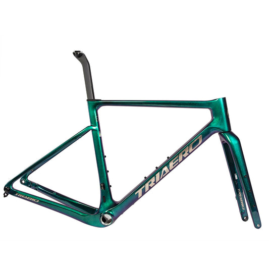 ICAN Graro Carbon Gravel Bike Frameset UCI and UDH Rear Hanger Bottom Bracket T47 49/52/54/56/58cm (Chameleon, 49cm)