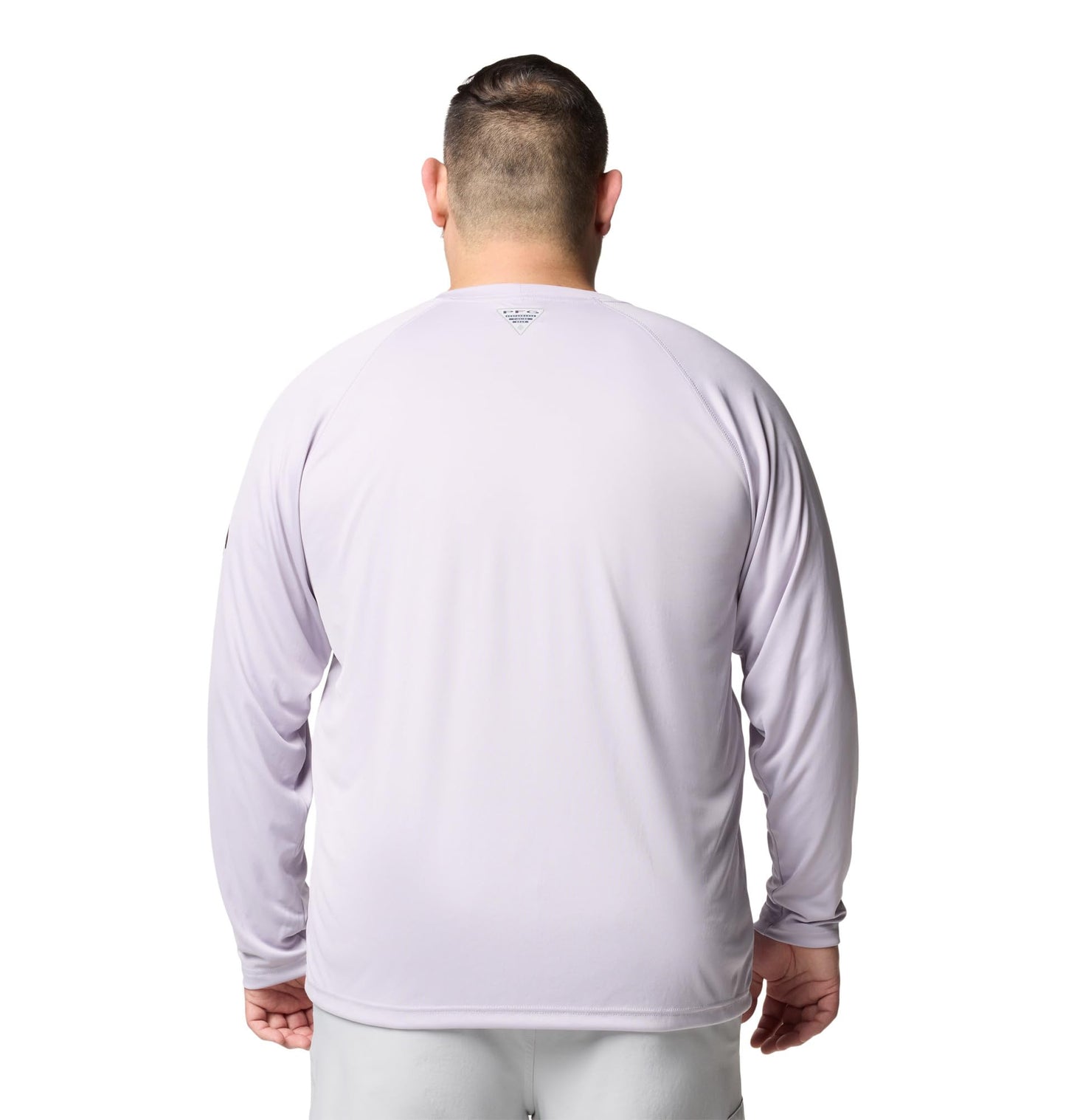 Columbia Men's PFG Terminal Tackle Long Sleeve Fishing Shirt, Lavender Pearl/Black Logo, X-Small