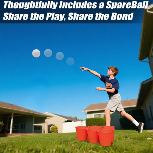 Viminston Bucket Toss Replacement Balls 3 Pack for Outdoor Yard Game (Pong Balls)
