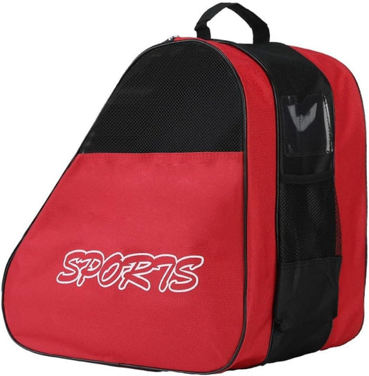 Ice & Inline Skate Bag, Adjustable Shoulder Strap, Three Layer For Roller Skating And Ice Skating, Max Capacity 1 Helmet + 1 Protective Gear + Skates Up To Size 44