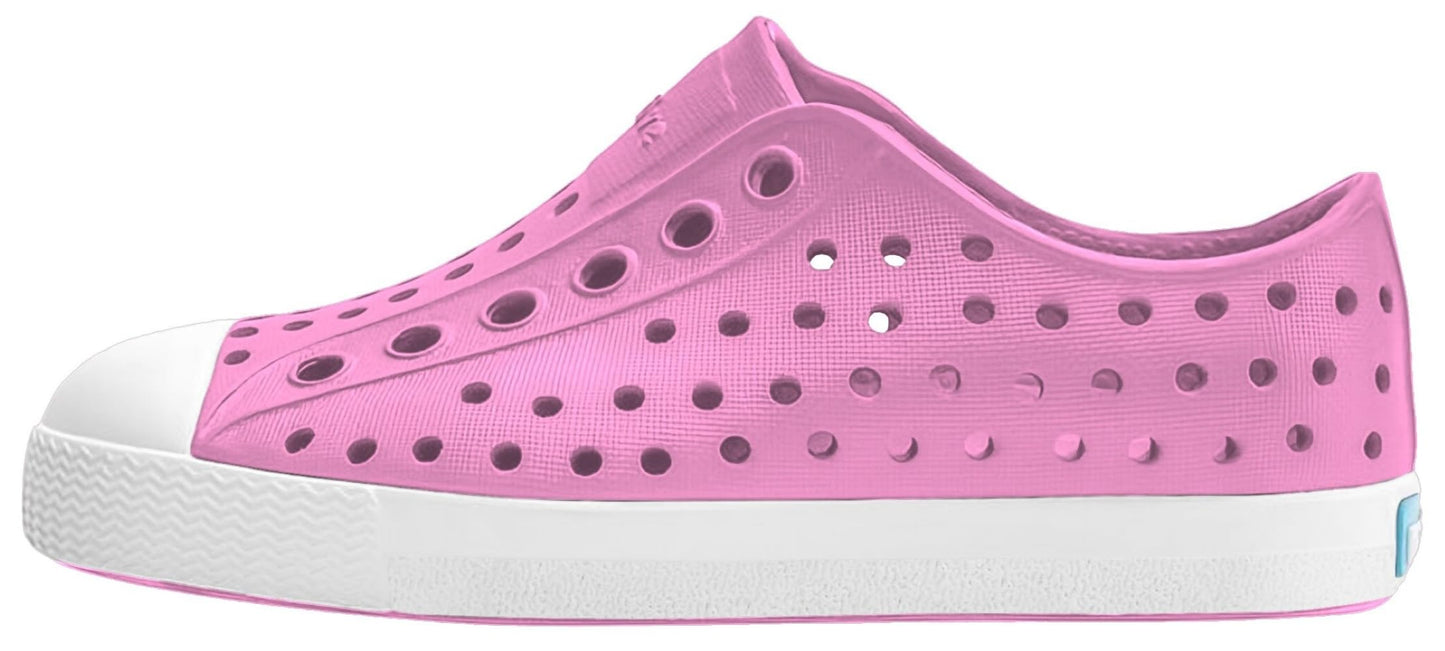 Native Shoes Unisex-Kids Jefferson Sneakers, Malibu Pink/Shell White, 4 Big Kid