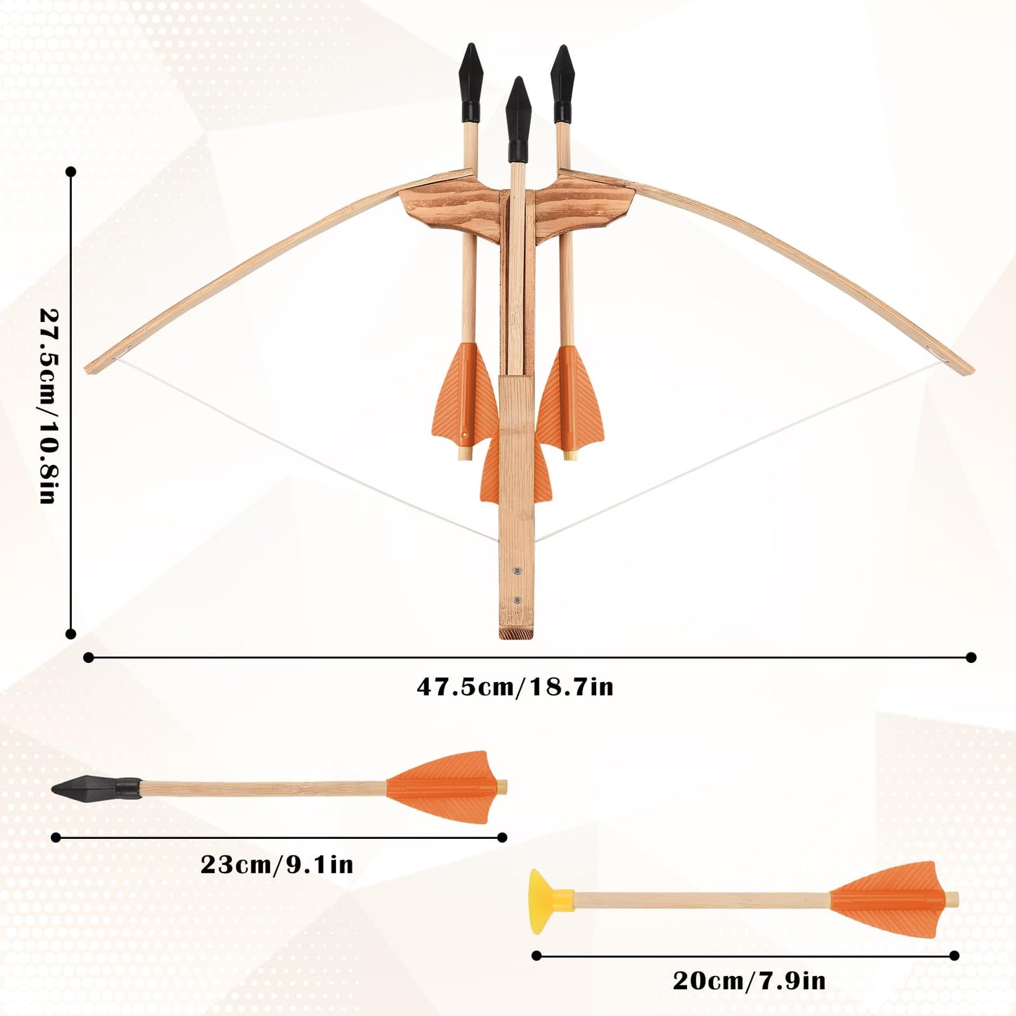 Crossbow Toy Set for Kids with 12 Wooden Arrows and Quiver, Outdoor Archery Play Set for Boys and Girls, Cross Bow Games for Adventure & Backyard Shooting Toy, Red