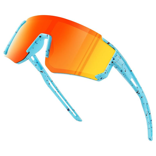 Fanshen Kids Baseball Sunglasses for Boys Girls Ages 3-12, Sports Polarized Youth Baseball Softball Sunglasses UV Protection (Blue/Red)