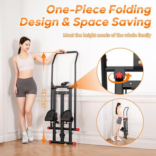 Swetafx Stair Stepper for Home Gym Exercise, New Version Vertical Climber Machine for Full-Body Workout,Resistance Three-Speed Adjustment, Compact Folding Cardio Exercise Climber