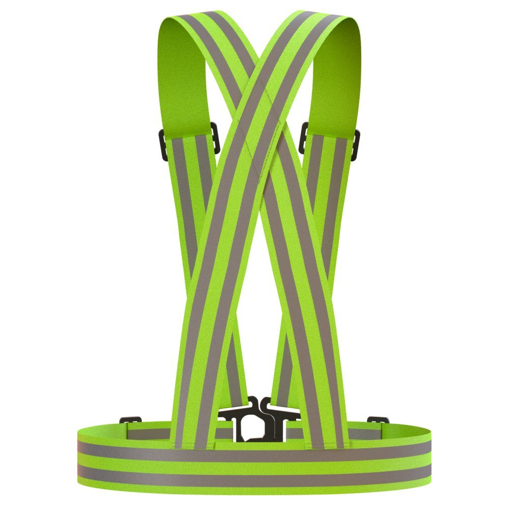 Apace Vision Reflective Vest (2 Pack) Lightweight, Adjustable & Elastic Safety & High Visibility for Running, Jogging, Walking, Cycling (Neon Yellow)