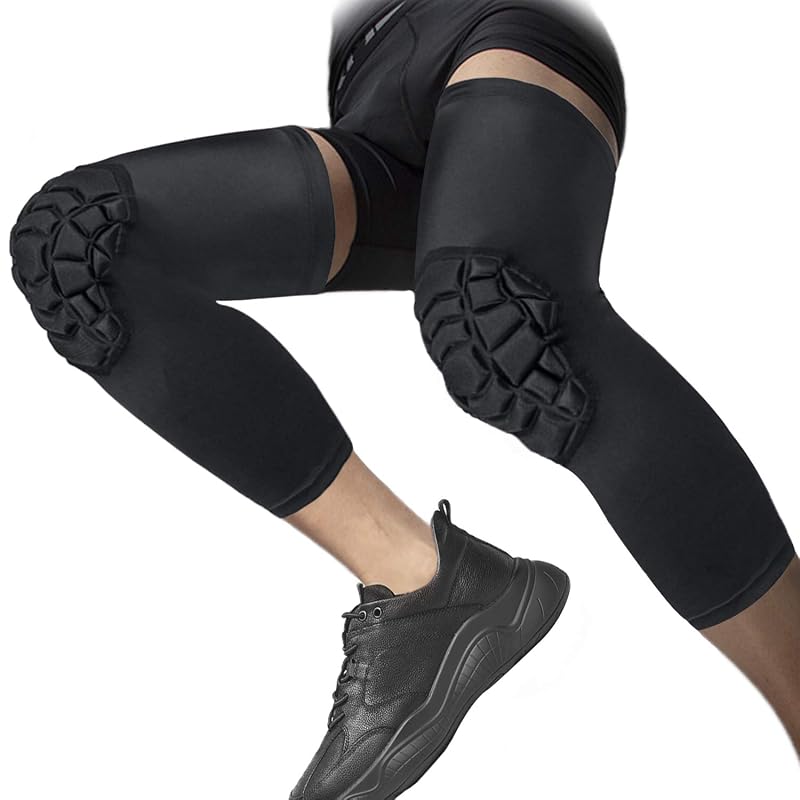 Knee Pads Compression Leg Sleeve 1 Pair - SZKANI, Black 2 Pack, Small