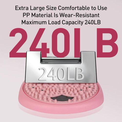 Eueiykw Twist Board for Exercise Waist Slimming Balance Rotating Disc with Massage,Home Gym Equipment for Weight Loss(Pink)