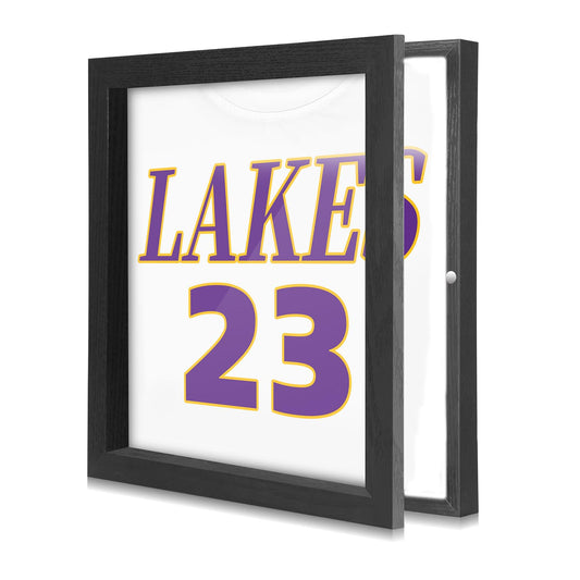 HyqehrtYazc 13" x 13" T Shirt Frames for Wall Display, Jersey Frame Display Case with UV Protection Acrylic, Wood Shadow Box Frame Depth of 1", Display Case for T Shirts, Jerseys, Memorabilia