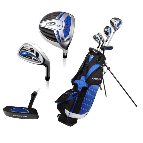 Precise XD-J Junior Golf Clubs Set ??Right & Left Hand Options ??Kids Golf Clubs for Ages 3-5, 6-8, 9-12 ??Lightweight Graphite Shafts, Hybrid Club, Stand Bag ??Boys & Girls Golf Set