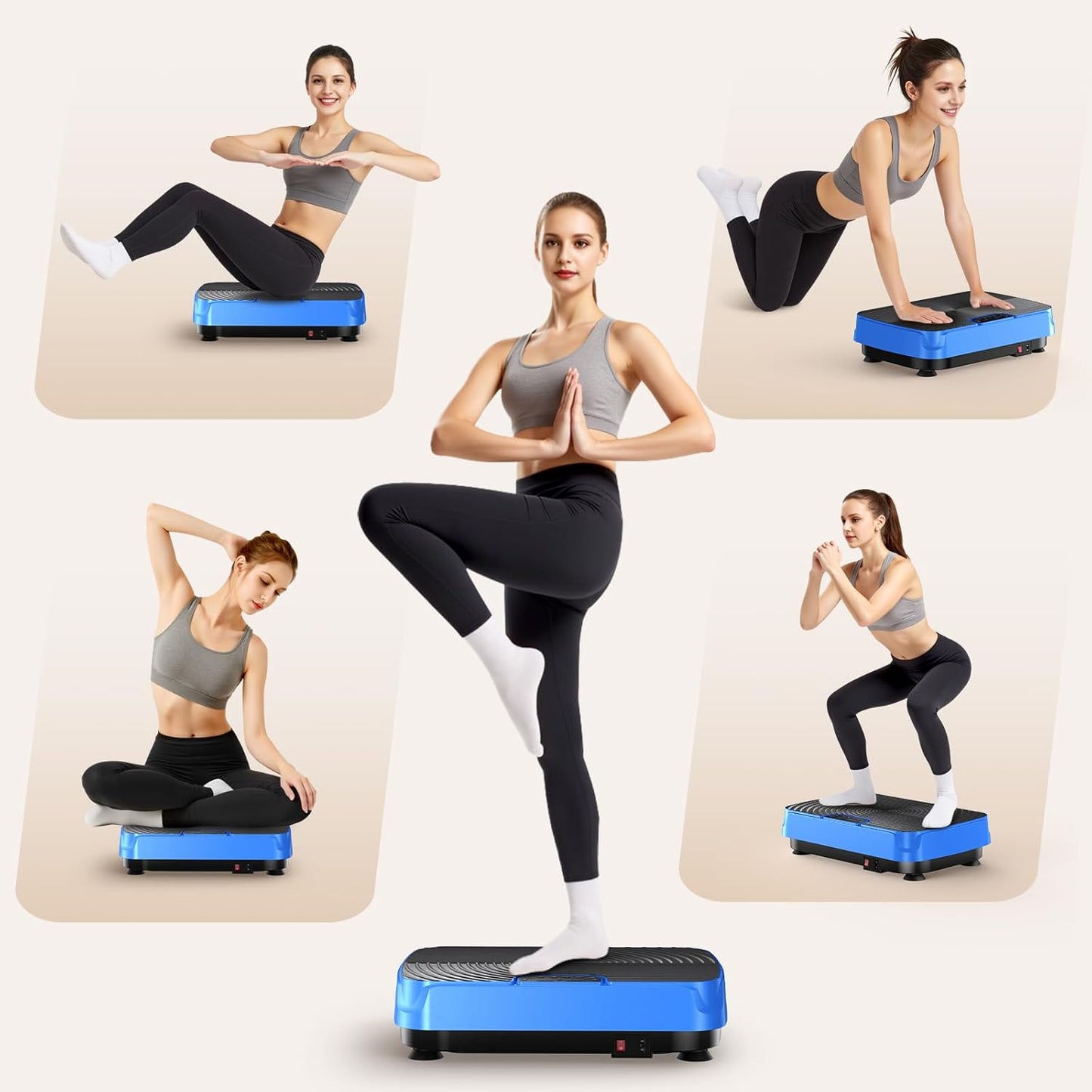 2025 Upgrade Vibration Plate Exercise Machine for Lymphatic Drainage,400Lbs Capacity Full-Body Workout Platform Vibrating Plate Pilates Equipment,Home Workout Equipment for Fitness Weight Loss