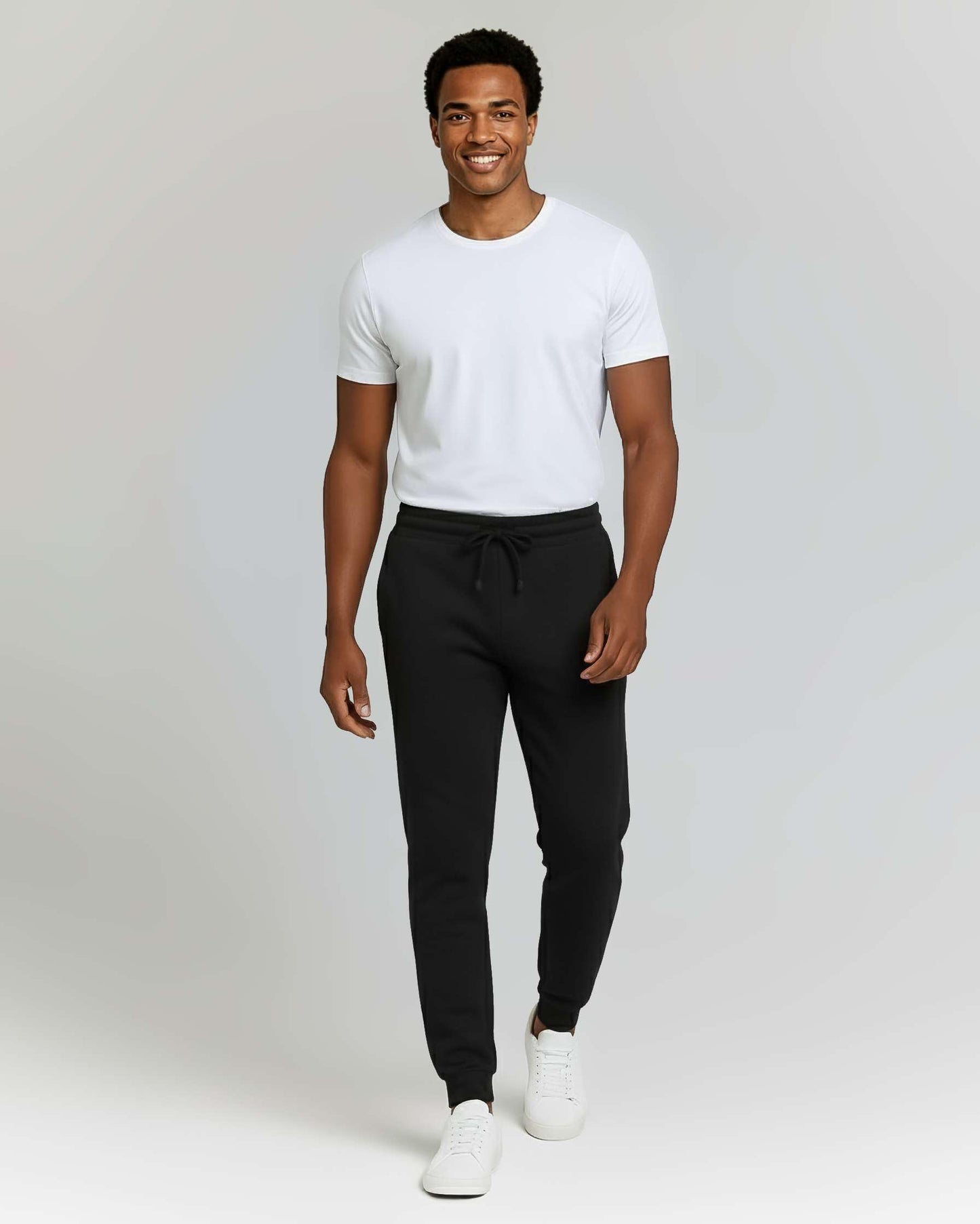 Real Essentials 3 Pack: Men's Cotton Fleece Jogger Sweatpants - Athletic Pants Bottoms with Pockets (Big & Tall Available)