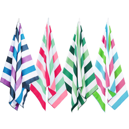 Exclusivo Mezcla 4 Pack Microfiber Quick Dry Large Beach Pool Towels