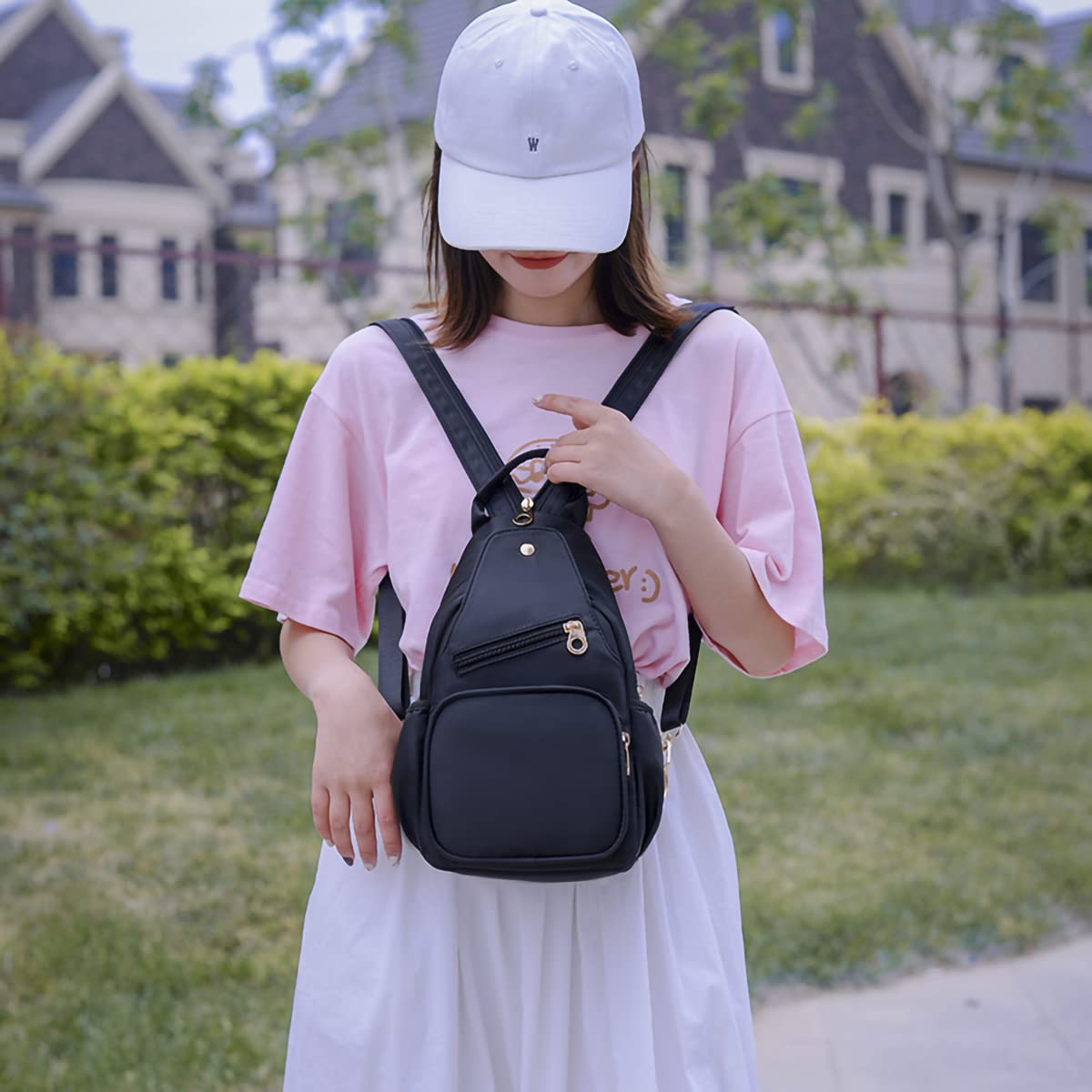 EVANCARY Small Sling Bag Convertible Mini Backpack for Women, Trendy Crossbody Bags Shoulder Bag for Travel Hiking Daypack