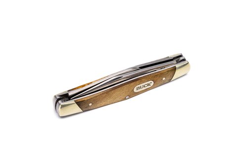 Buck Knives 373 Trio 3-Blade Folding Pocket Knife with Wood Handle