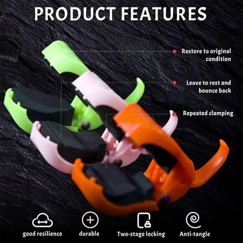 Multifunctional Rod Holder, High-Elastic Rubber Pole Clips, Auto Fixed Tackle Ties Cable, Portable Takedown Fishing Pole Holder Strap, Fishing Rods Fit Angler's Accessory (Blue, 8pcs)