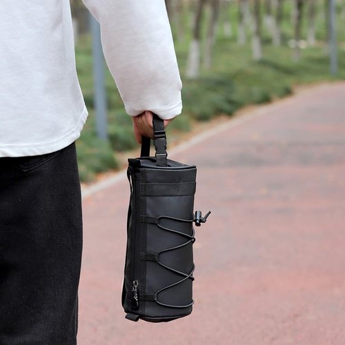 SCORYULE 2.5L Bike Handlebar Bag, Waterproof Bicycle Accessories, Bike Frame Front Pouch with Zipper and Shoulder Strap