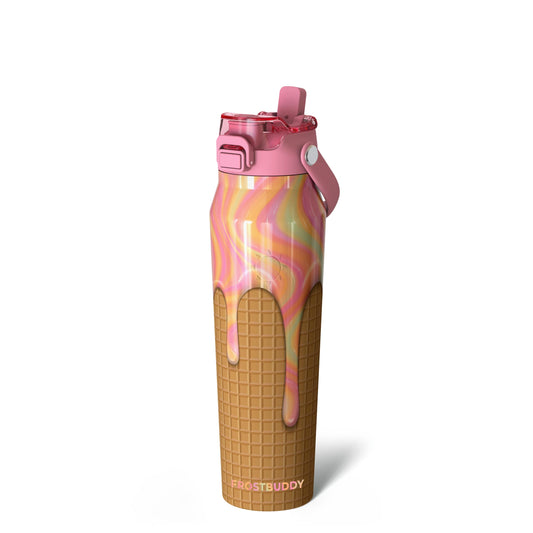 Frost Buddy 32oz Insulated Water Bottle - Straw & Chug Lid - Leak-Proof