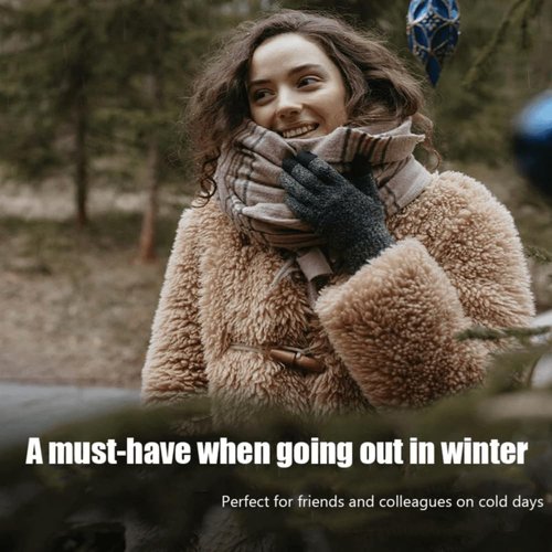 Winter Gloves For Men Women- Thermal Fleece Lined Touchscreen Gloves With Anti-Slip Grip For Skiing/Cycling/Hiking, Elastic Cuff Design