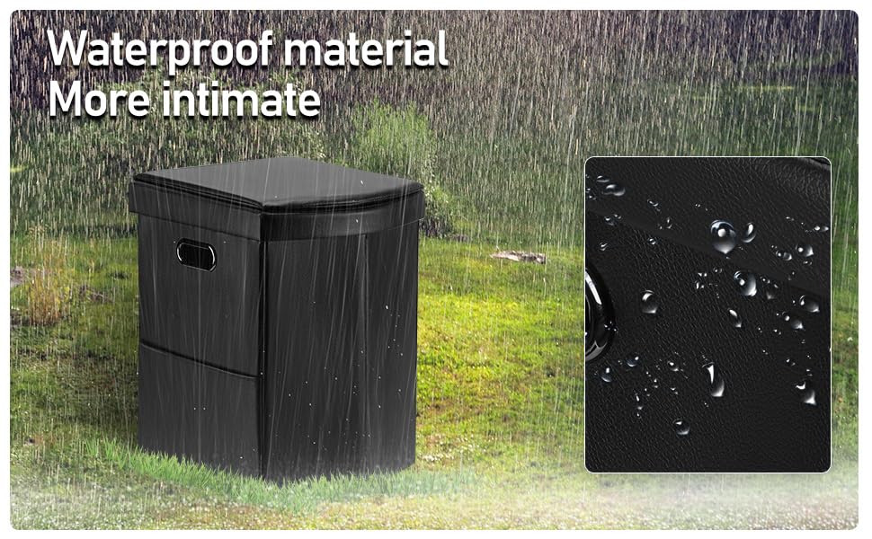HYQWEPZ Portable Toilet for Adults,XL， 16.5 inch Camping Toilet with Flap and Handbag Super Stool Portable Travel Floating Toilet, Mobile Toilet for Hiking, Traveling, Camping, car and Driver