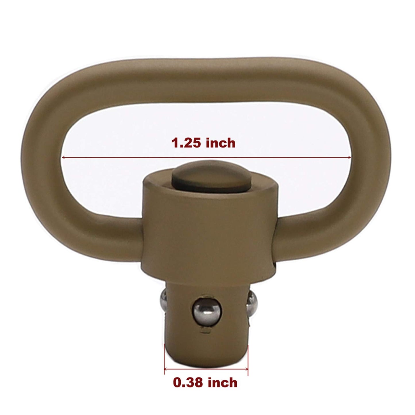 GOODTAC 2PCS 1.25'' Push Button QD Sling Swivel Heavy Duty Quick Detachable_Tan Pro…