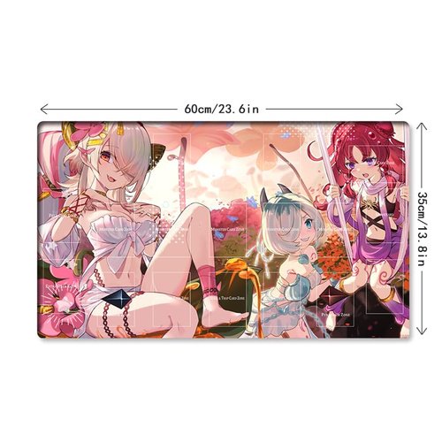 New Mlikemat Playmat Traptrix Girls TCG CCG OCG Trading Card Game Mat with Zones + Free Bag (ZD014-541-A)
