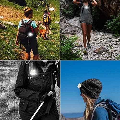 Outdoor Night Running Lights, 2Pack LED Running Lights for Runners with Rechargeable Battery for Camping, Hiking, Running, Jogging, Outdoor Adventure
