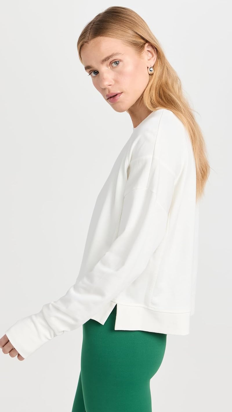 Sweaty Betty After Class Longline Sweatshirt - Lily White XX-Large