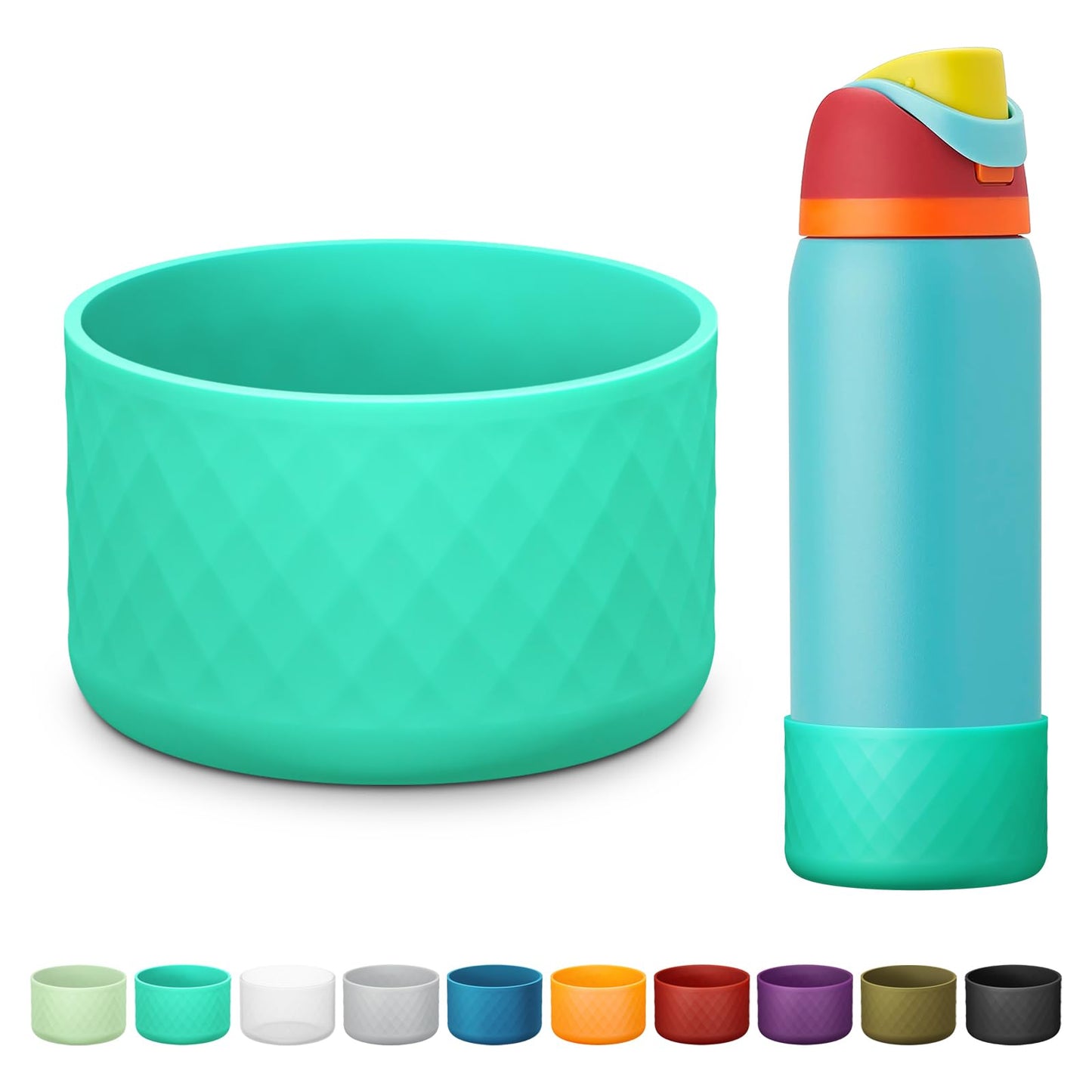 Beonsky Silicone Boot for Owala Water Bottle 40 oz, Anti-Slip Protective Sleeve for FreeSip/Twist/Flip Stainless Steel Water Bottles Accessories