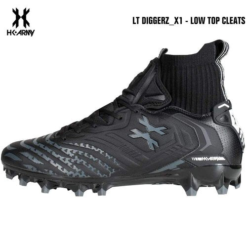 HK Army LT Diggerz_1 Low Top Paintball Cleats - Black/Grey - Size 12