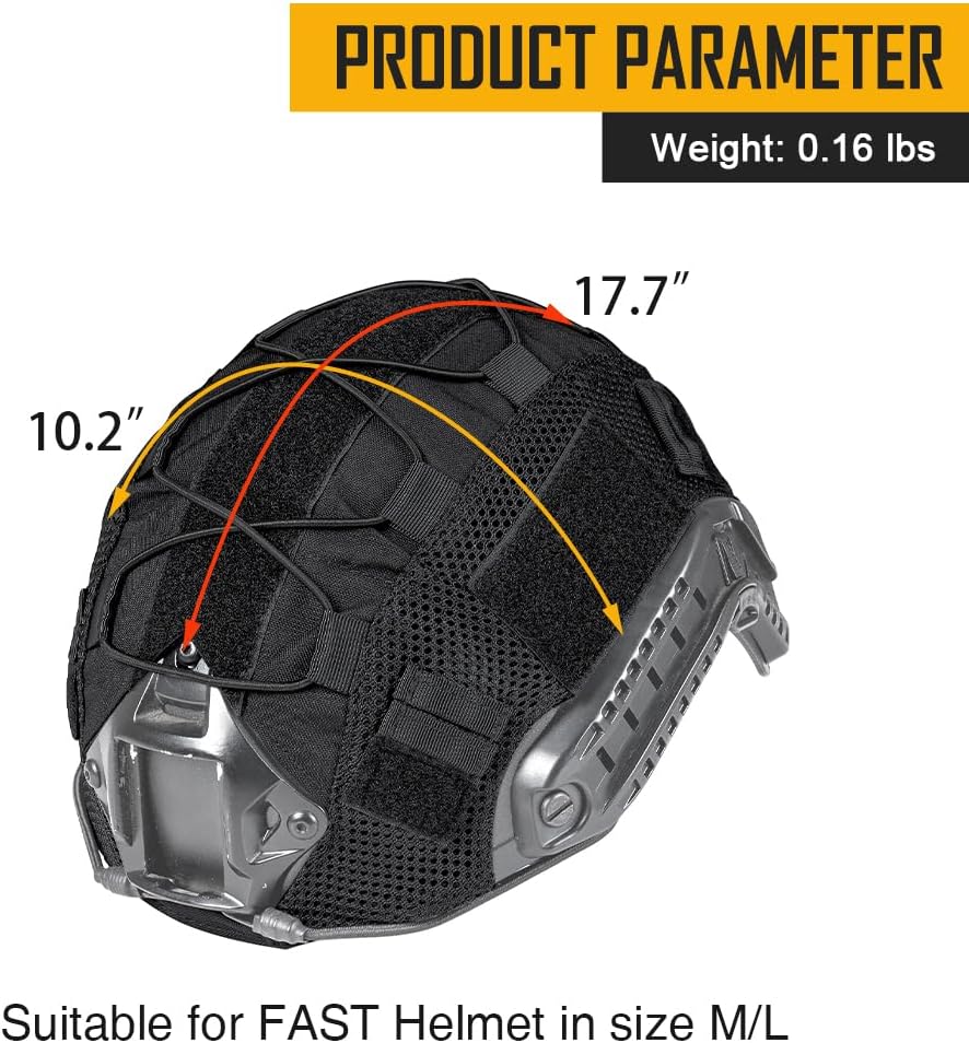IDOGEAR SPORTS Tactical Helmet Cover for Fast Helmets - Camo M/L Size - Durable 500D Nylon Tactical Gear for Airsoft, Paintball, Hunting