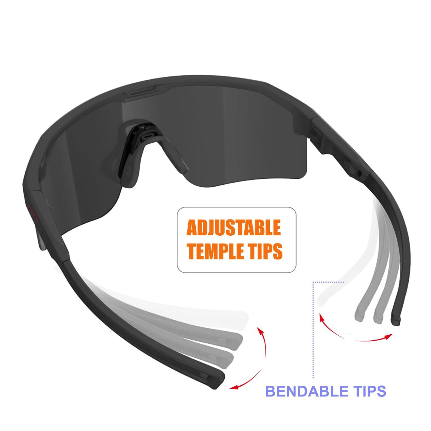ER00 Eazyrun F24 Polarized Small Sport Sunglasses for Youth Women Kids, Baseball Cycling Running MTB Softball Padel Beach Volleyball Sports