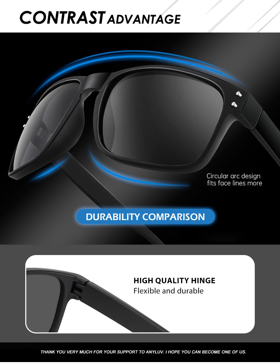 ANYLUV Womens Sunglasses Polarized Sunglasses for Women, Trendy Woman Polarized Ultraviolet Protection Travel