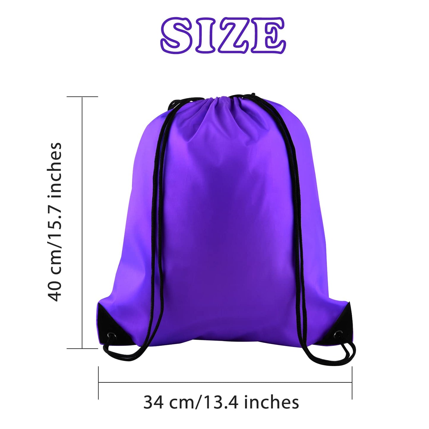 KUUQA 50Pcs Purple Drawstring Backpack Bulk String Bags for Storage, Sport, Gym, and Traveling