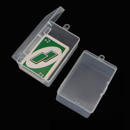 4Pcs Plastic UNO Card Case Box Holder Designed for 112Pcs Classic Mattel UNO Card Game, High Capacity Playing Card Case Box Storage (NO Cards)