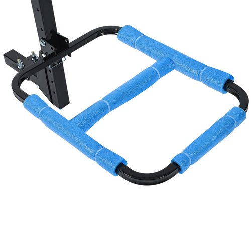 ECOTRIC RV Hitch Mount Kayak Rack Fits up to 12'' Kayaks Vertical Standing Kayak Carrier 2'' Hitch Receiver Height Adjustable 150LBS for RV Truck SUV Heavy Duty Steel