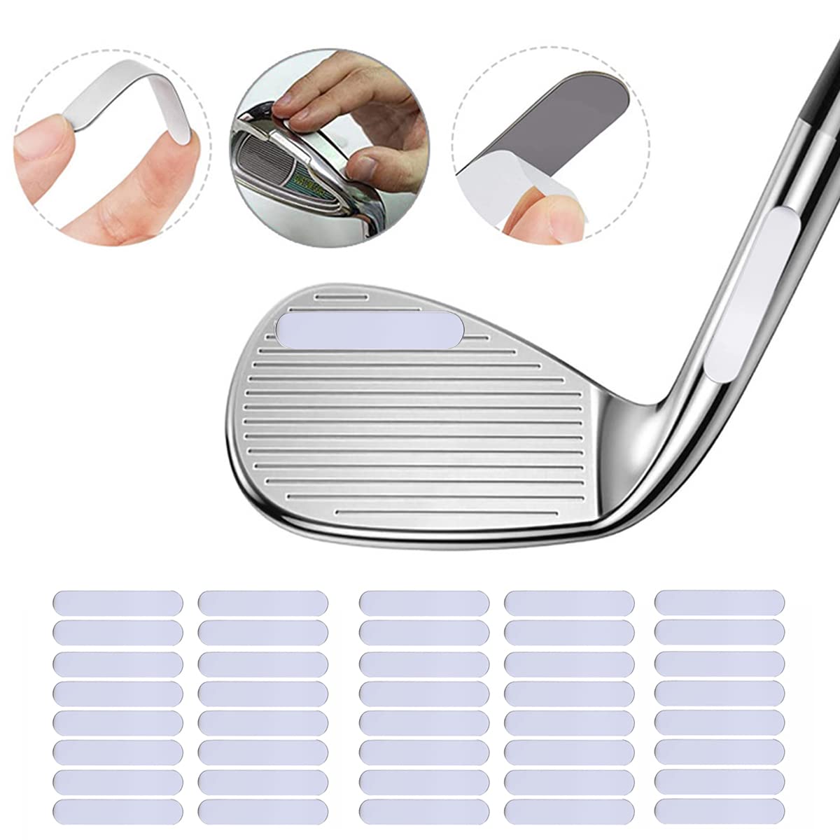 ZLY 40 PC Golf Lead Tape for Golf Clubs,Golf Strips Weighted Tape,Adhesive Add Weight Lead Tape Thickness,for Golf Club Tennis Racket Adjust Weight (Sliver)