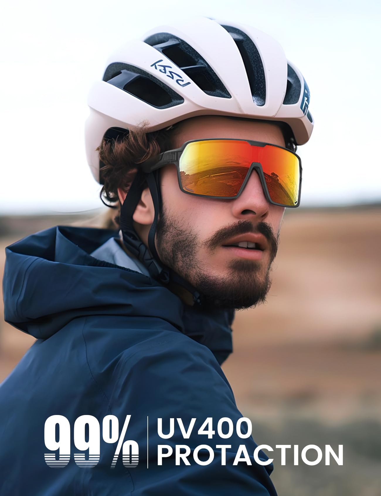 Lamicall Polarized Sports Sunglasses for Men Women, [29g Ultralight] UV400 Protection Sun Glasses for Cycling Running Baseball Fishing Golf Beach Volleyball, Full Frame, Black