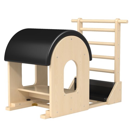 GDMSTIH Black Pilates Barrel, Pilates Spine Corrector is Designed for People who Work in Offices, Pilates Arc Corrects Posture, Relaxes,Stretches to Make The Spine Soft and Supple- Sturdy Solid-trZhrn